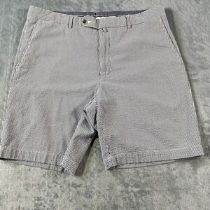 Peter Millar Shorts Mens 36 Striped Seersucker 8" Summer Preppy Casual Beach